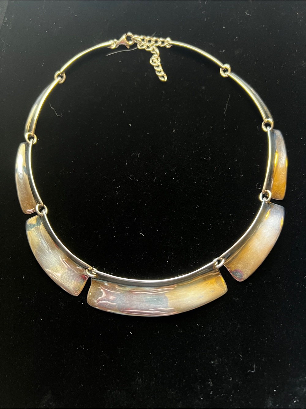 Signed RLM Studio Silver Segment Collar Necklace